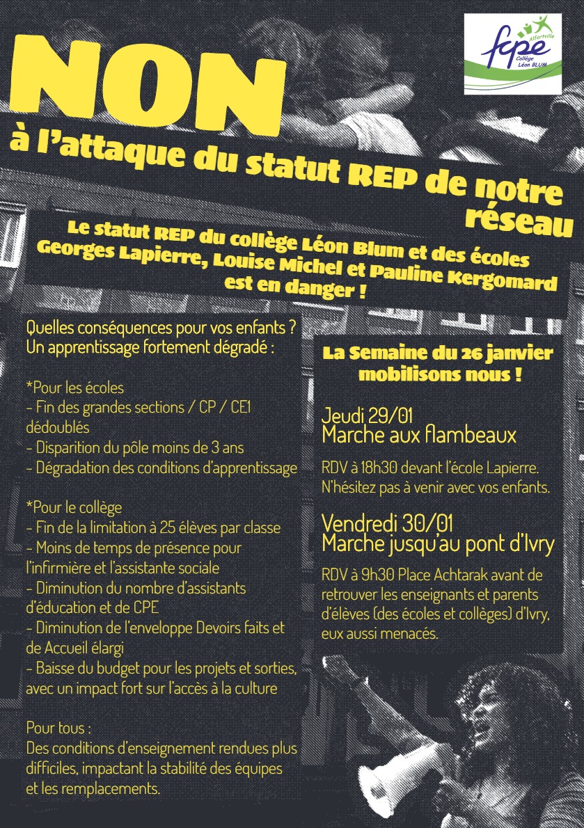 Mobilisation des parents d’élèves : défendons l’éducation de nos enfants